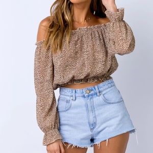 Princess Polly Kyson Leopard Crop Top